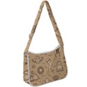 Egyptian-seamless-pattern-symbols-landmarks-signs-egypt Zip Up Shoulder Bag View1