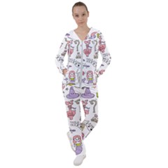 Fantasy-things-doodle-style-vector-illustration Women s Tracksuit by Salman4z