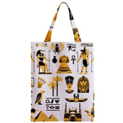Egypt-symbols-decorative-icons-set Zipper Classic Tote Bag by Salman4z