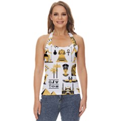 Egypt-symbols-decorative-icons-set Basic Halter Top by Salman4z