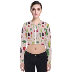 Vegetables Long Sleeve Zip Up Bomber Jacket by SychEva