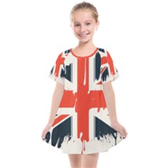 Union Jack England Uk United Kingdom London Kids  Smock Dress by Ravend