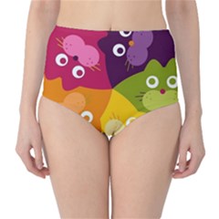 Colorful Cats Classic High-waist Bikini Bottoms by Sparkle