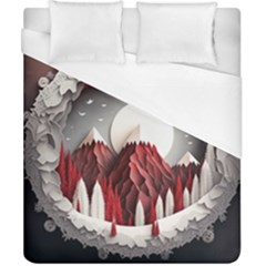 Christmas Wreath Winter Festive Season Nature Duvet Cover (california King Size) by Ravend