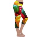 Colorful Capsicum Lightweight Velour Capri Yoga Leggings View3