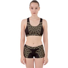 Hamsa-hand-drawn-symbol-with-flower-decorative-pattern Work It Out Gym Set by Salman4z