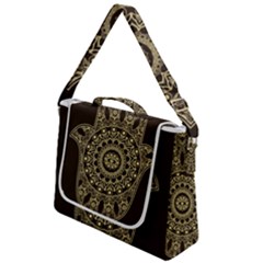Hamsa-hand-drawn-symbol-with-flower-decorative-pattern Box Up Messenger Bag by Salman4z