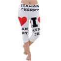 I love Italian cherry Lightweight Velour Capri Yoga Leggings View1