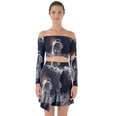Astronaut Space Walk Off Shoulder Top With Skirt Set by danenraven