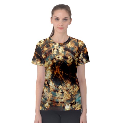 Science Fiction Background Fantasy Women s Sport Mesh Tee by danenraven