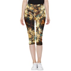 Science Fiction Background Fantasy Inside Out Lightweight Velour Capri Leggings  by danenraven