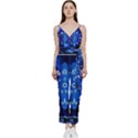 Astrology Horoscopes Constellation V-Neck Spaghetti Strap Tie Front Jumpsuit View1