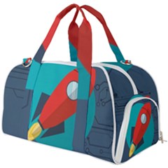 Rocket-with-science-related-icons-image Burner Gym Duffel Bag by Salman4z