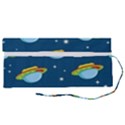 Seamless-pattern-ufo-with-star-space-galaxy-background Roll Up Canvas Pencil Holder (S) View2