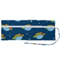 Seamless-pattern-ufo-with-star-space-galaxy-background Roll Up Canvas Pencil Holder (M) View2