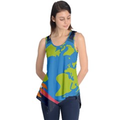 Spaceship-design Sleeveless Tunic by Salman4z