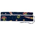 Seamless-pattern-with-funny-aliens-cat-galaxy Roll Up Canvas Pencil Holder (L) View2