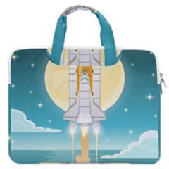 Space-exploration-illustration Macbook Pro 16  Double Pocket Laptop Bag  by Salman4z