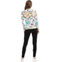 Seamless-pattern-vector-with-funny-robots-cartoon Women s Long Sleeve Rash Guard View2