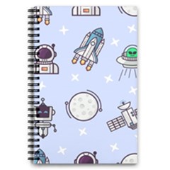 Seamless-pattern-with-space-theme 5 5  X 8 5  Notebook by Salman4z