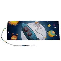 Spaceship-astronaut-space Roll Up Canvas Pencil Holder (s) by Salman4z