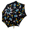 Seamless-adventure-space-vector-pattern-background Hook Handle Umbrellas (Large) View2