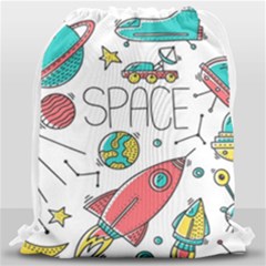 Space-cosmos-seamless-pattern-seamless-pattern-doodle-style Drawstring Bag (large) by Salman4z