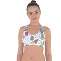 Space-cosmos-seamless-pattern-seamless-pattern-doodle-style Cross String Back Sports Bra View1