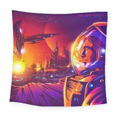 Far-future-human-colonization Square Tapestry (large) by Salman4z