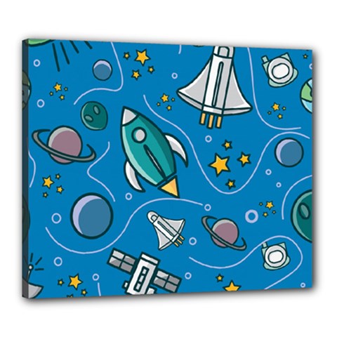 About-space-seamless-pattern Canvas 24  X 20  (stretched) by Salman4z