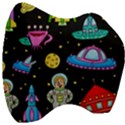 Seamless-pattern-with-space-objects-ufo-rockets-aliens-hand-drawn-elements-space Velour Head Support Cushion View3