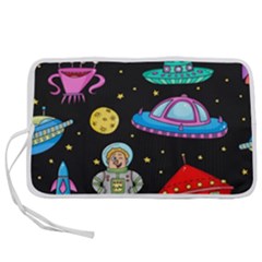 Seamless-pattern-with-space-objects-ufo-rockets-aliens-hand-drawn-elements-space Pen Storage Case (l) by Salman4z