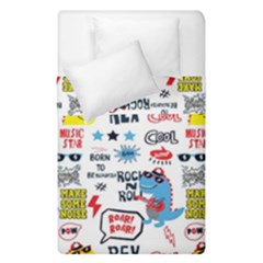 Monster-cool-seamless-pattern Duvet Cover Double Side (single Size) by Salman4z