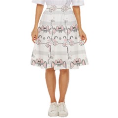 Cat-with-bow-pattern Classic Short Skirt by Salman4z