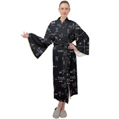Mathematical-seamless-pattern-with-geometric-shapes-formulas Maxi Velvet Kimono by Salman4z