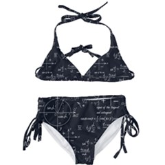 Mathematical-seamless-pattern-with-geometric-shapes-formulas Kids  Classic Bikini Set by Salman4z