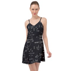 Mathematical-seamless-pattern-with-geometric-shapes-formulas Summer Time Chiffon Dress by Salman4z