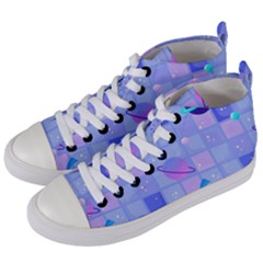 Seamless-pattern-pastel-galaxy-future Women s Mid-top Canvas Sneakers by Salman4z