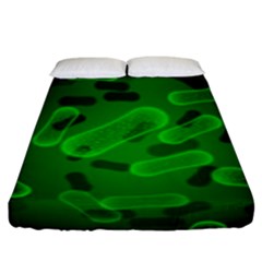 Green-rod-shaped-bacteria Fitted Sheet (king Size) by Salman4z