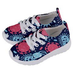 Seamless-pattern-microbes-virus-vector-illustration Kids  Lightweight Sports Shoes by Salman4z