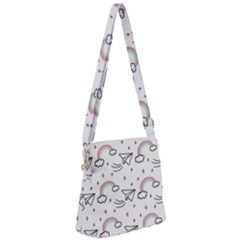 Cute-art-print-pattern Zipper Messenger Bag by Salman4z