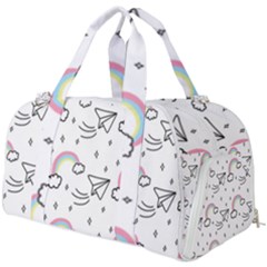 Cute-art-print-pattern Burner Gym Duffel Bag by Salman4z