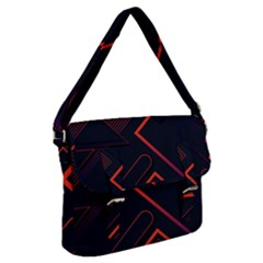 Gradient-geometric-shapes-dark-background-design Buckle Messenger Bag by Salman4z