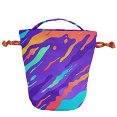 Multicolored-abstract-background Drawstring Bucket Bag by Salman4z