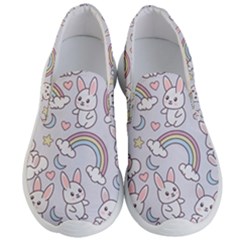 Seamless-pattern-with-cute-rabbit-character Men s Lightweight Slip Ons by Salman4z
