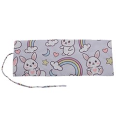 Seamless-pattern-with-cute-rabbit-character Roll Up Canvas Pencil Holder (s) by Salman4z