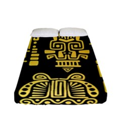 American-golden-ancient-totems Fitted Sheet (full/ Double Size) by Salman4z