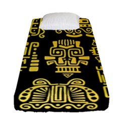 American-golden-ancient-totems Fitted Sheet (single Size) by Salman4z
