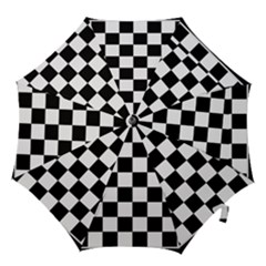 Chess-board-background-design Hook Handle Umbrellas (large) by Salman4z