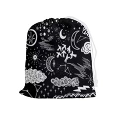 Vector-set-sketch-drawn-with-space Drawstring Pouch (xl) by Salman4z